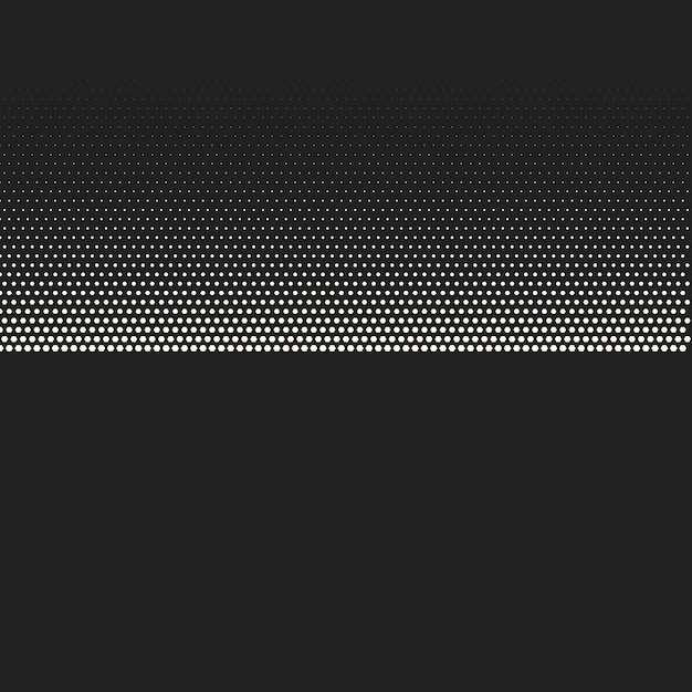 Fondo cómico de semitonos. Plantilla punteada retro vectorial para etiquetas y bocetos. Degradado geométrico blanco y negro para diseños de arte pop. Fondo vintage con patrón aislado para libro de dibujos animados.