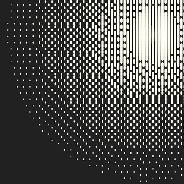Fondo cómico de semitonos. Plantilla punteada retro vectorial para etiquetas y bocetos. Degradado geométrico blanco y negro para diseños de arte pop. Fondo vintage con patrón aislado para libro de dibujos animados.