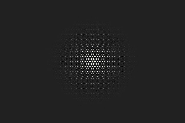 Fondo cómico de semitonos. Plantilla punteada retro vectorial para etiquetas y bocetos. Degradado geométrico blanco y negro para diseños de arte pop. Fondo vintage con patrón aislado para libro de dibujos animados.