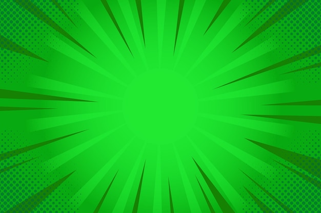 Fondo cómico verde abstracto