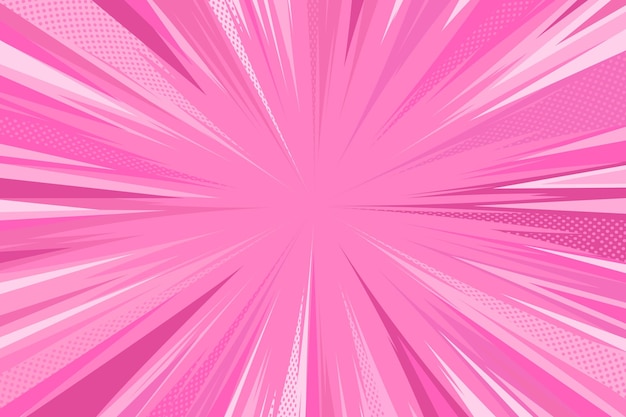 Fondo de cómics rosado estilo pop art de medio tono para portadas de revistas, anuncios, banners y sitios web