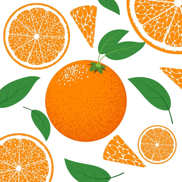 Fondo de comida ecológica de fruta naranja
