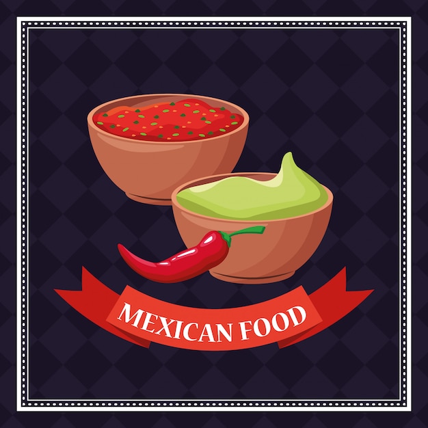 Vector fondo de comida mexicana