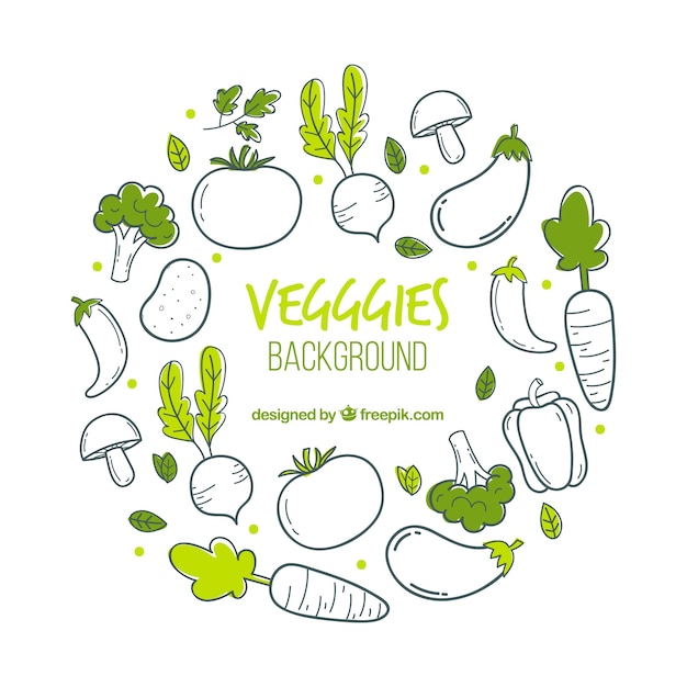 Fondo de comida con verduras