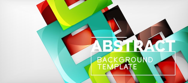 Fondo con composición de cuadrados de color diseño de abstracción geométrica moderna para la marca de portada de póster o banner