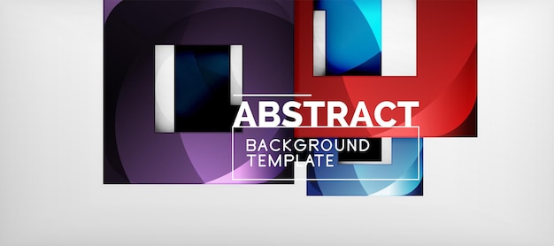 Fondo con composición de cuadrados de color diseño de abstracción geométrica moderna para la marca de portada de póster o banner