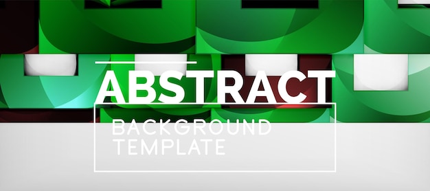 Fondo con composición de cuadrados de color diseño de abstracción geométrica moderna para la marca de portada de póster o banner