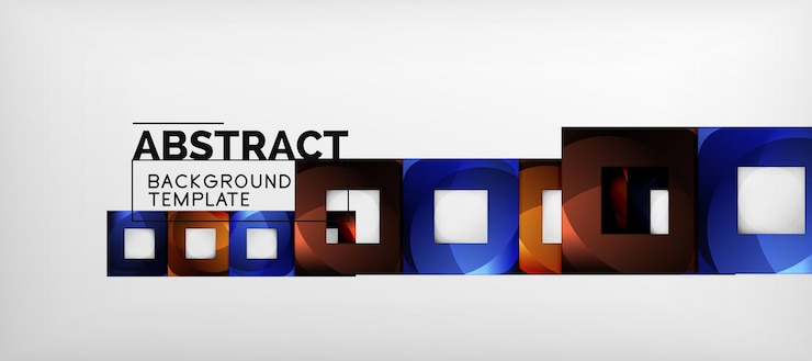 Vector fondo con composición de cuadrados de color diseño de abstracción geométrica moderna para la marca de portada de póster o banner