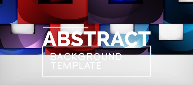 Fondo con composición de cuadrados de color diseño de abstracción geométrica moderna para la marca de portada de póster o banner