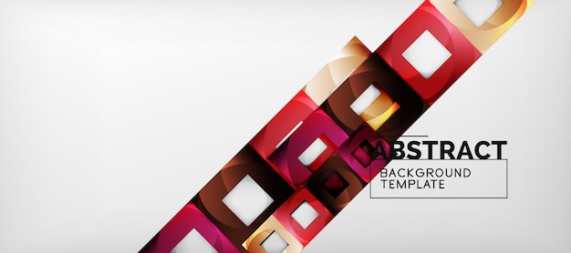 Fondo con composición de cuadrados de color diseño de abstracción geométrica moderna para la marca de portada de póster o banner