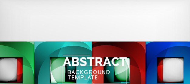 Fondo con composición de cuadrados de color diseño de abstracción geométrica moderna para la marca de portada de póster o banner