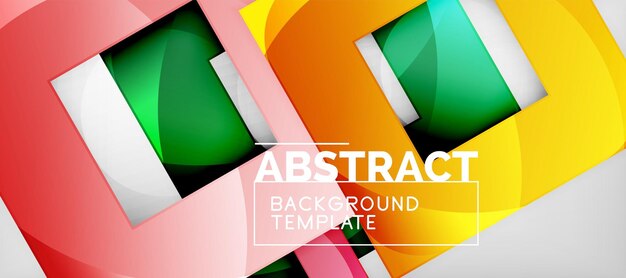 Fondo con composición de cuadrados de color diseño de abstracción geométrica moderna para la marca de portada de póster o banner