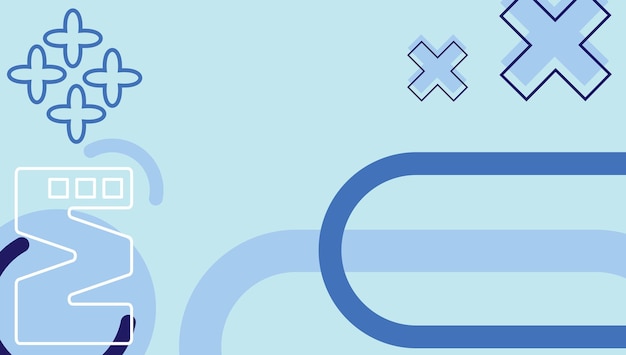 Fondo de composición de formas geométricas abstractas azules para la portada del folleto de banner web