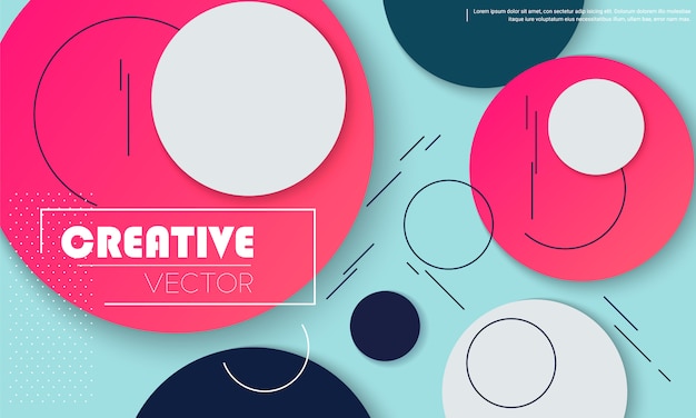 Fondo de composición de formas gradiente de moda