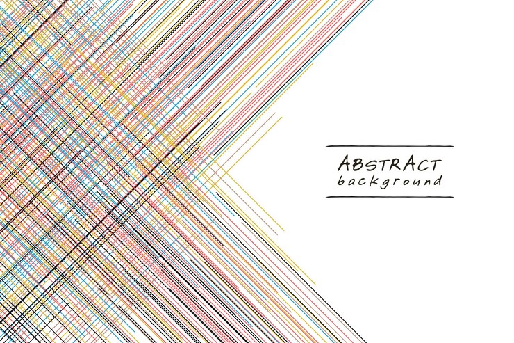 Vector fondo de composición de líneas coloridas simples modernas