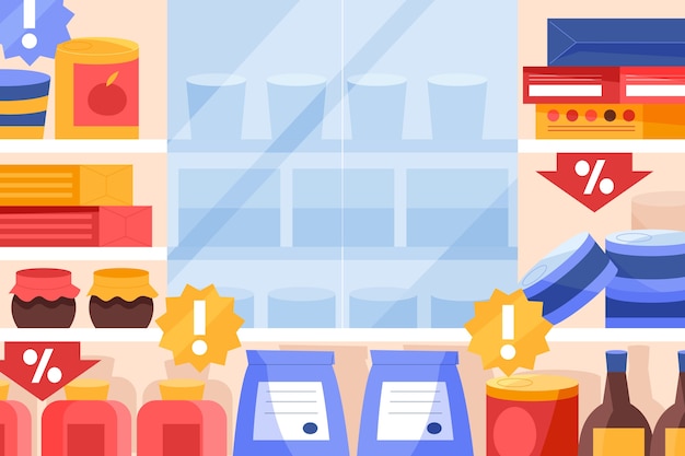 Fondo de compras planas