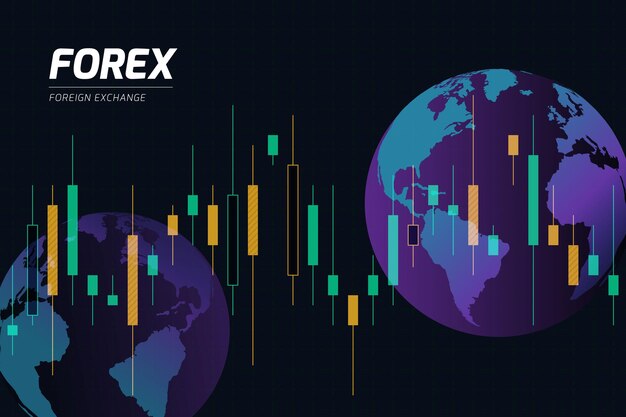 Vector fondo de compraventa de divisas