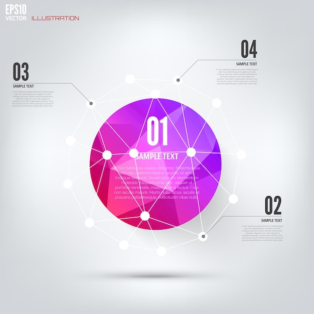 Fondo de computación en la nube de color con iconos web redes sociales elementos infográficos de aplicaciones móviles