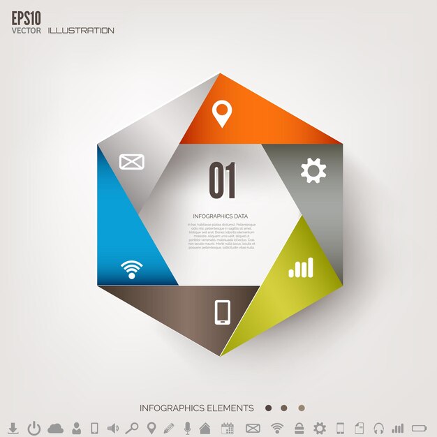 Fondo de computación en la nube con iconos web elementos infográficos de aplicaciones móviles de redes sociales