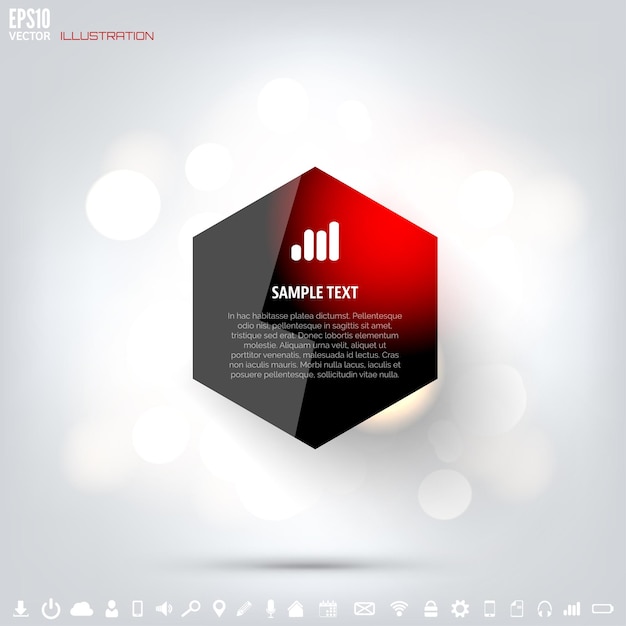Fondo de computación en nube negra con íconos web redes sociales elementos infográficos de aplicaciones móviles