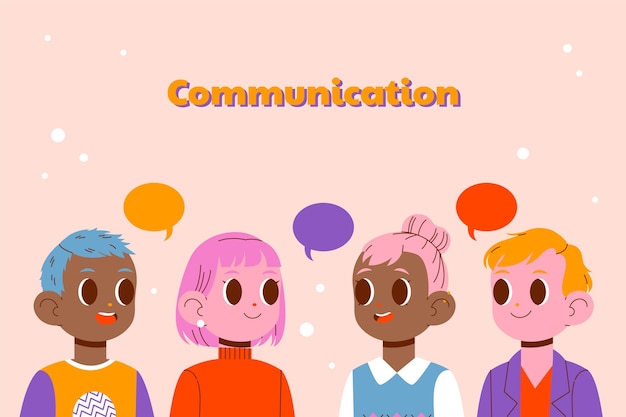 Fondo de comunicación plano
