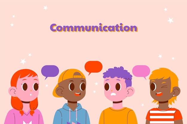 Fondo de comunicación plano