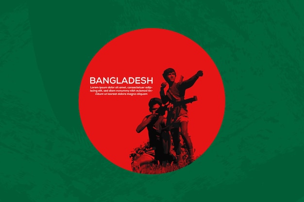 Fondo de concepto de bandera verde y roja de Bangladesh