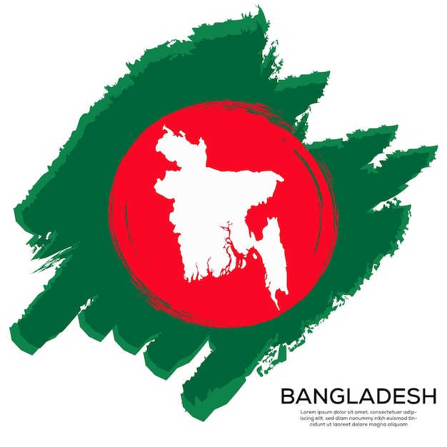 Fondo de concepto de bandera verde y roja de Bangladesh