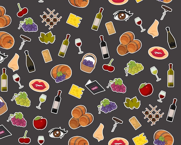 Fondo del concepto de bodega. Iconos planos