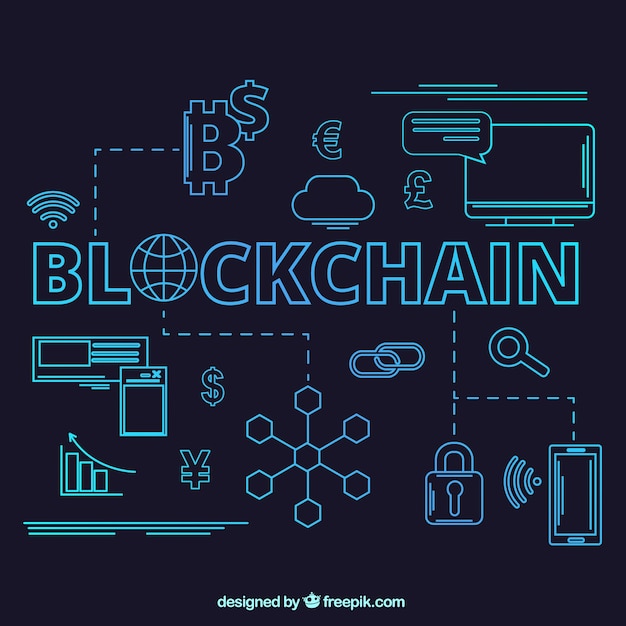 Fondo de concepto de cadena de bloques