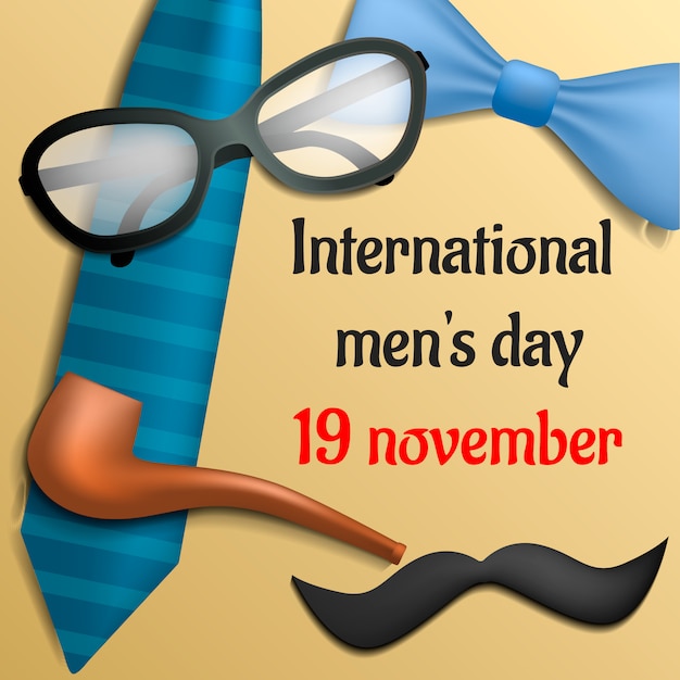 Fondo de concepto de día internacional de hombres