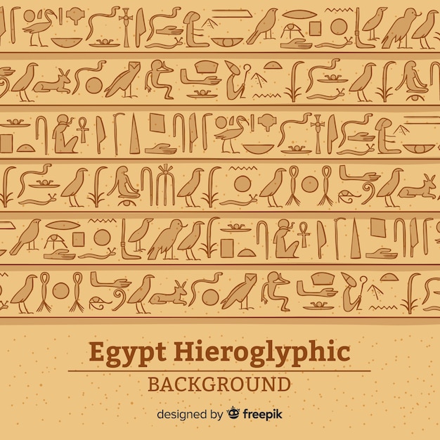 Vector fondo concepto egipto con geroglíficos