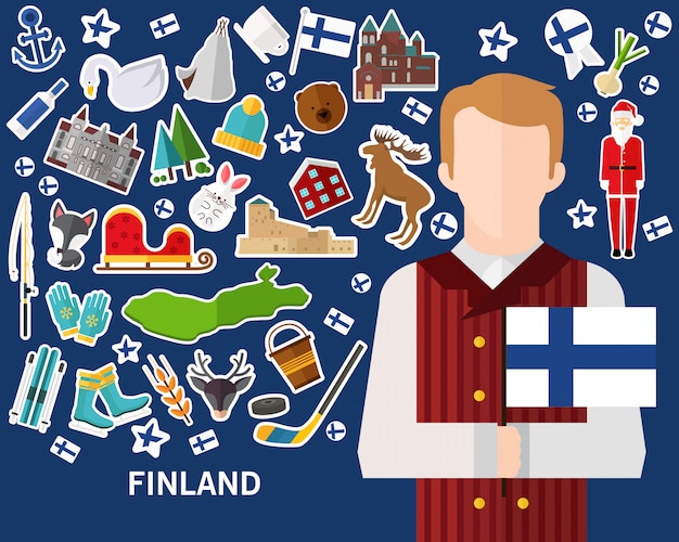 Vector fondo de concepto de finlandia