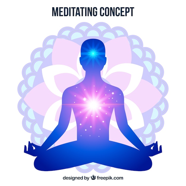 Vector fondo de concepto de meditación