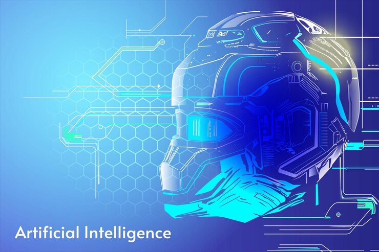 Vector fondo de concepto de tecnología digital de inteligencia artificial