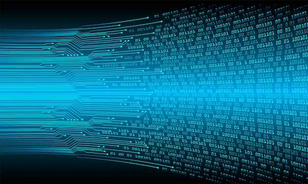 Vector fondo de concepto de tecnología futura de circuito azul cibernético