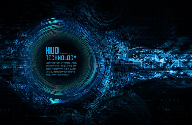 Fondo de concepto de tecnología futura de circuito cibernético Candado cerrado en seguridad digital