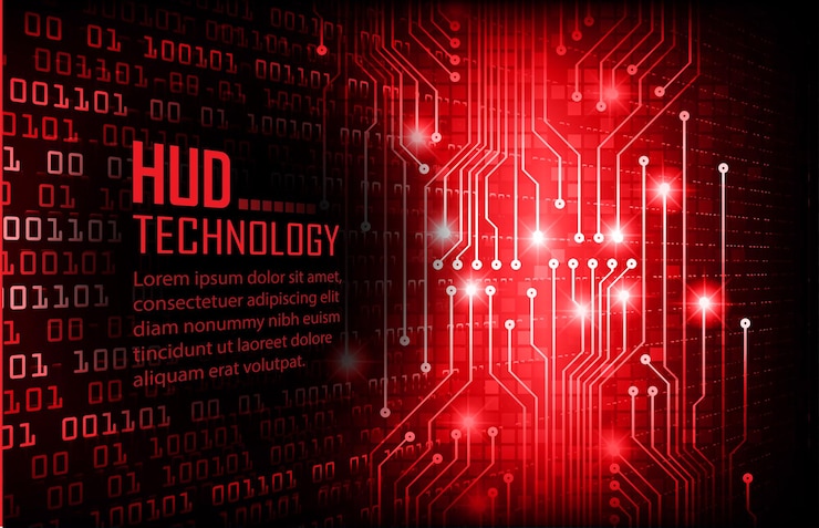 Vector fondo de concepto de tecnología futura de circuito cibernético candado cerrado en vector de datos digitales