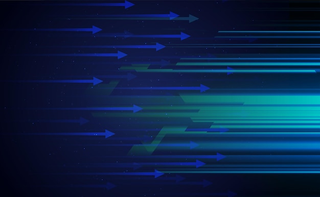 Vector fondo de concepto de tecnología futura de circuito cibernético de flecha