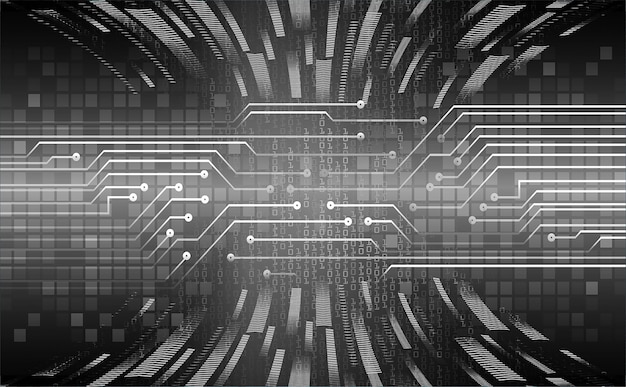 Fondo de concepto de tecnología futura de circuito cibernético negro
