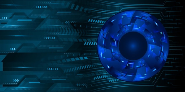 Fondo de concepto de tecnología futura de circuito cibernético ocular