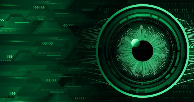 Fondo de concepto de tecnología futura de circuito cibernético ocular