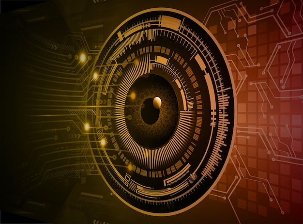 Fondo de concepto de tecnología futura de circuito cibernético ocular