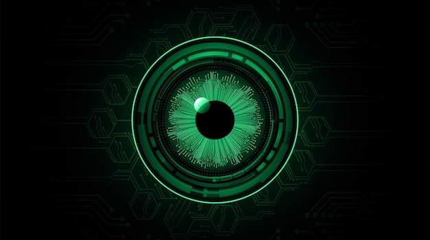 Fondo de concepto de tecnología futura de circuito cibernético ocular