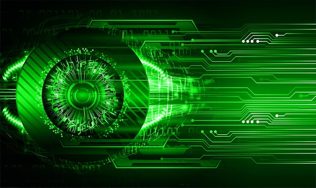 Fondo de concepto de tecnología futura de circuito cibernético ocular