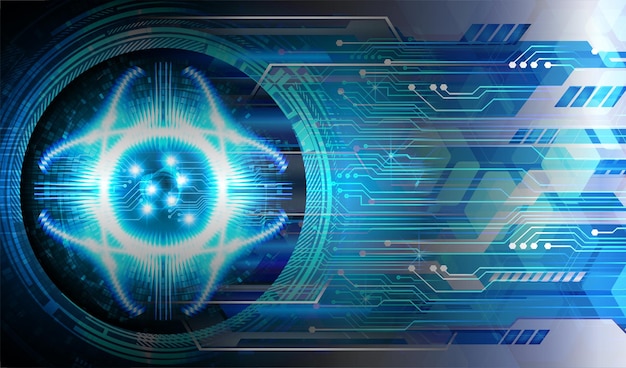 Fondo de concepto de tecnología futura de circuito cibernético ocular