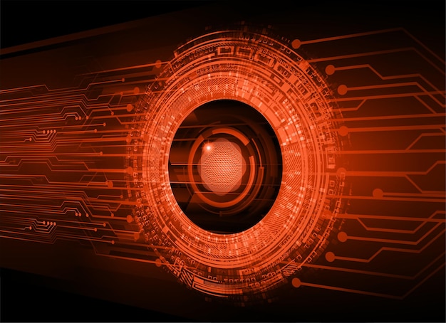 Fondo de concepto de tecnología futura de circuito cibernético ocular