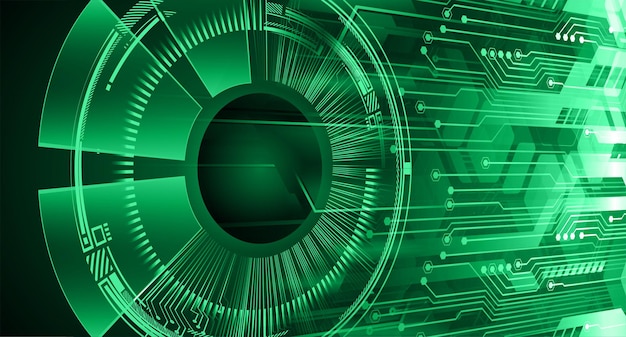 Fondo de concepto de tecnología futura de circuito cibernético ocular