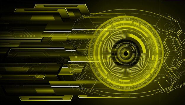 Fondo de concepto de tecnología futura de circuito cibernético ocular
