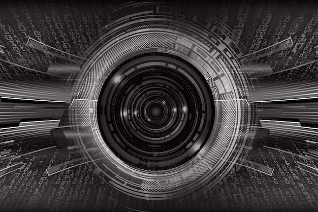 Fondo de concepto de tecnología futura de circuito cibernético ocular